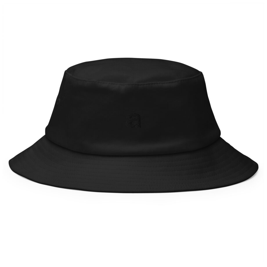 Black “a” bucket hat embroidered