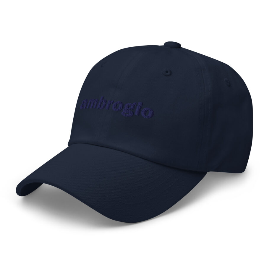 Blue logo dad hat embroidered