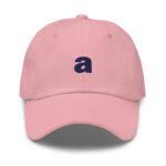Blue "a" dad hat embroidered