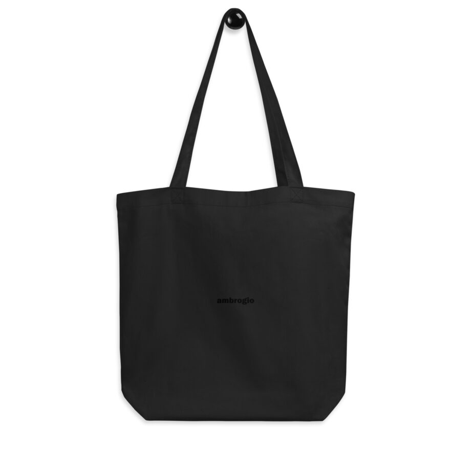 Black logo eco tote bag