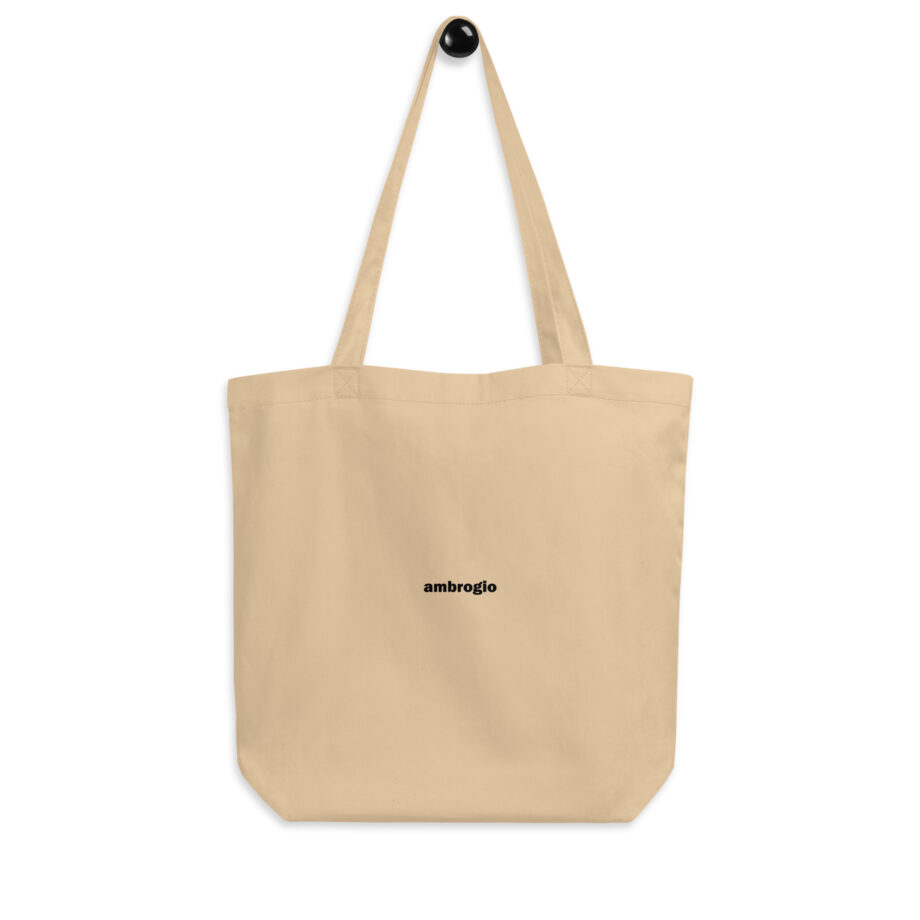 Black logo eco tote bag