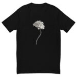 Grey flower men fitted t-shirt