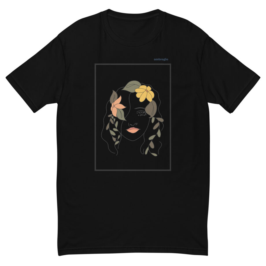 Woman's portrait men fitted t-shirt