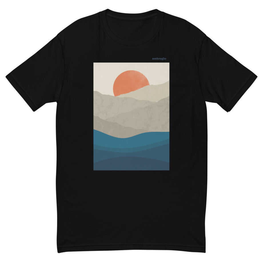 Rising sun men fitted t-shirt