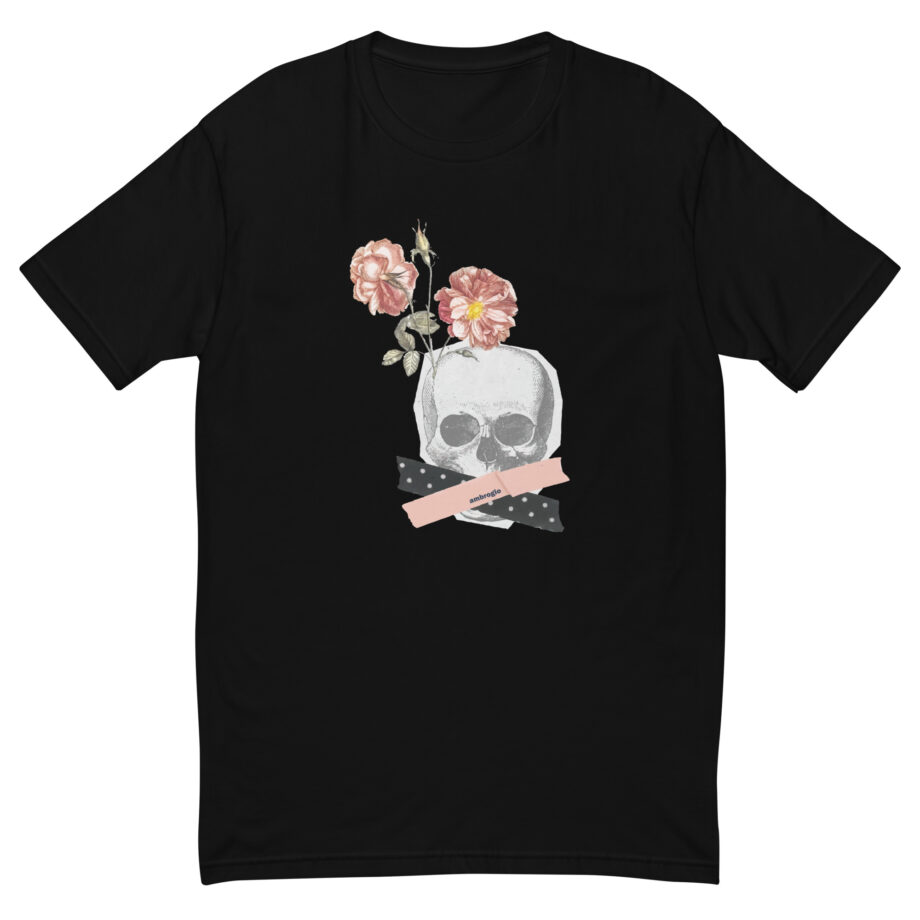 Vintage head & flowers men fitted t-shirt