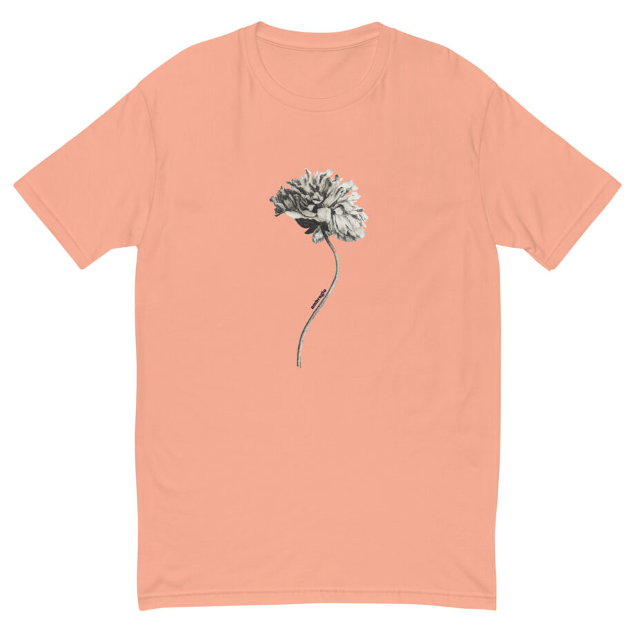 Grey flower men fitted t-shirt