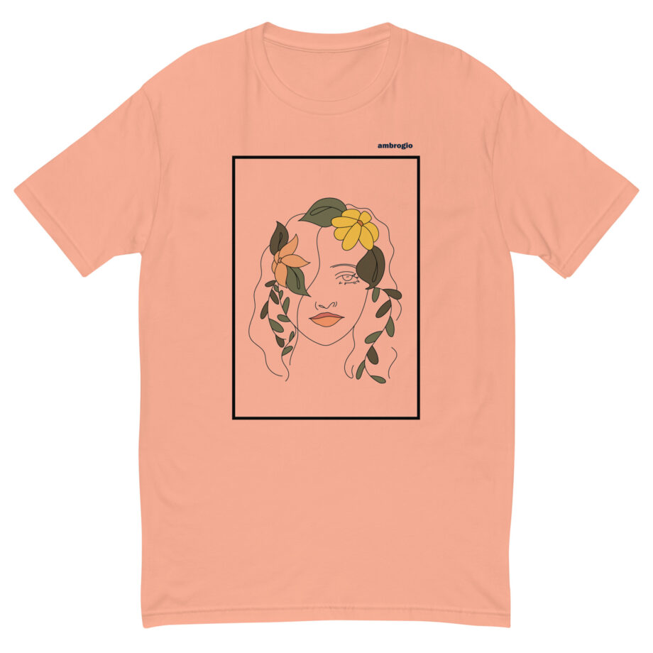 Woman's portrait men fitted t-shirt