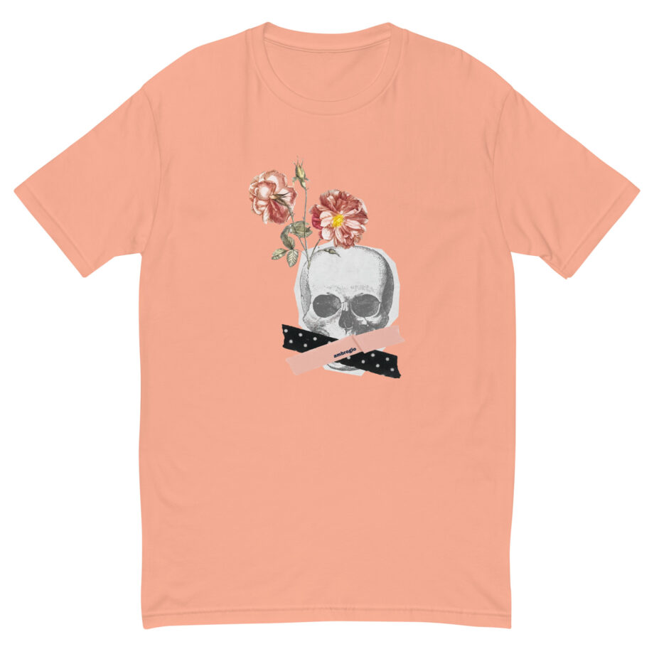 Vintage head & flowers men fitted t-shirt