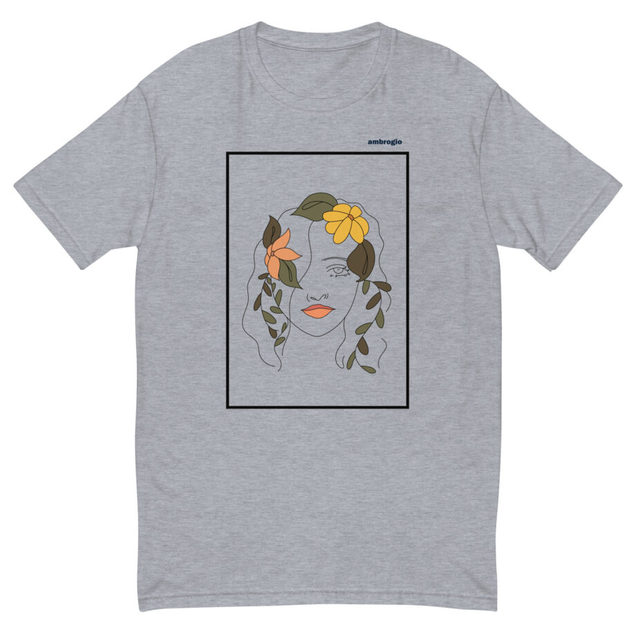 Woman's portrait men fitted t-shirt