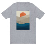 Rising sun men fitted t-shirt