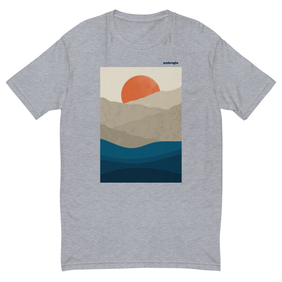 Rising sun men fitted t-shirt