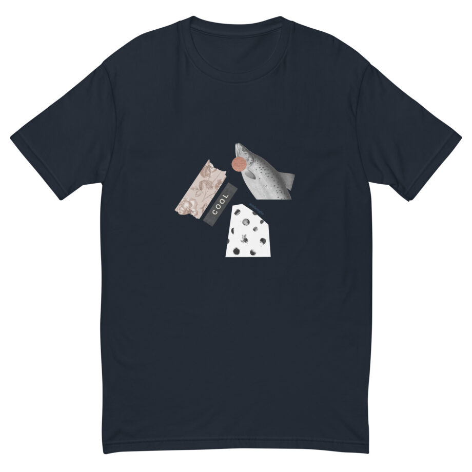 Cool fish men fitted t-shirt