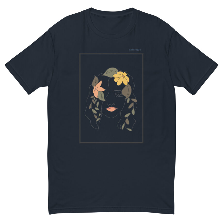 Woman's portrait men fitted t-shirt