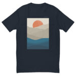 Rising sun men fitted t-shirt