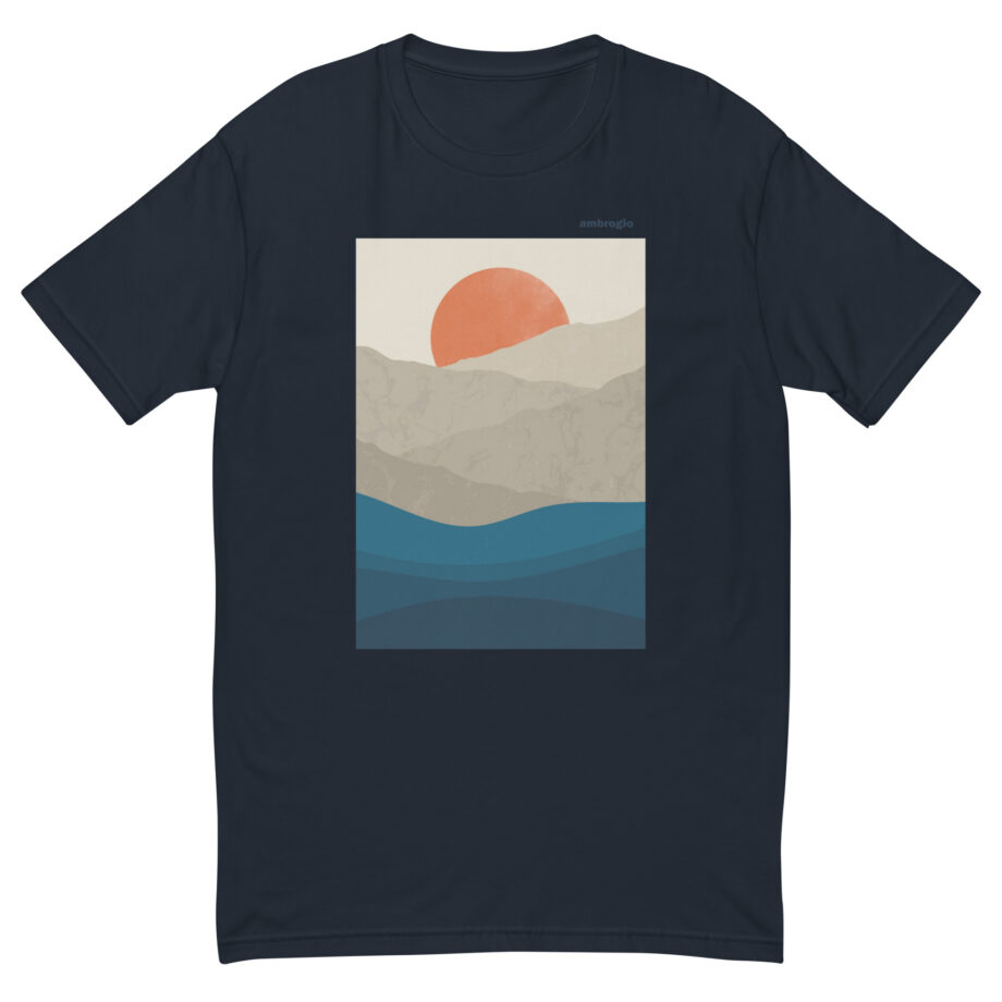 Rising sun men fitted t-shirt