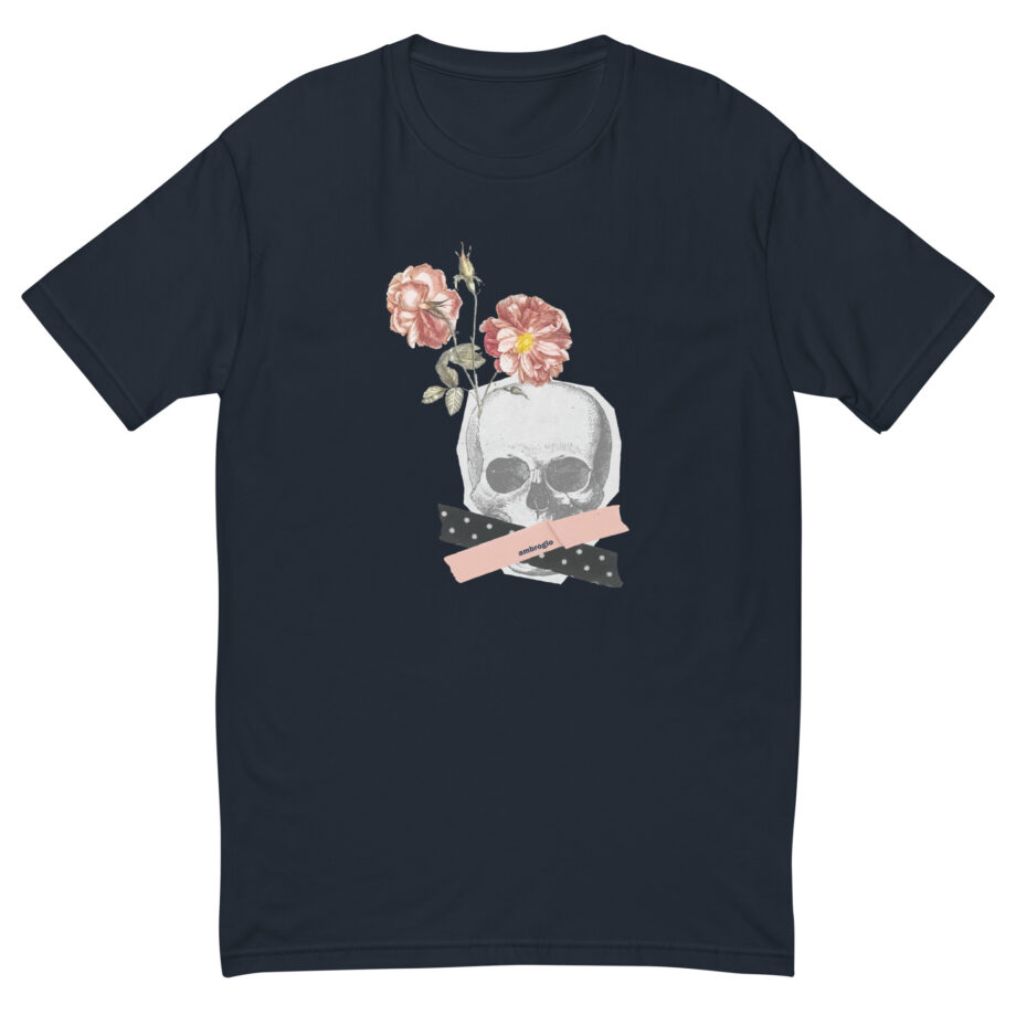 Vintage head & flowers men fitted t-shirt