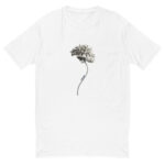 Grey flower men fitted t-shirt