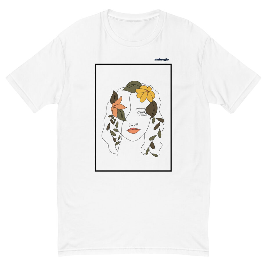 Woman's portrait men fitted t-shirt