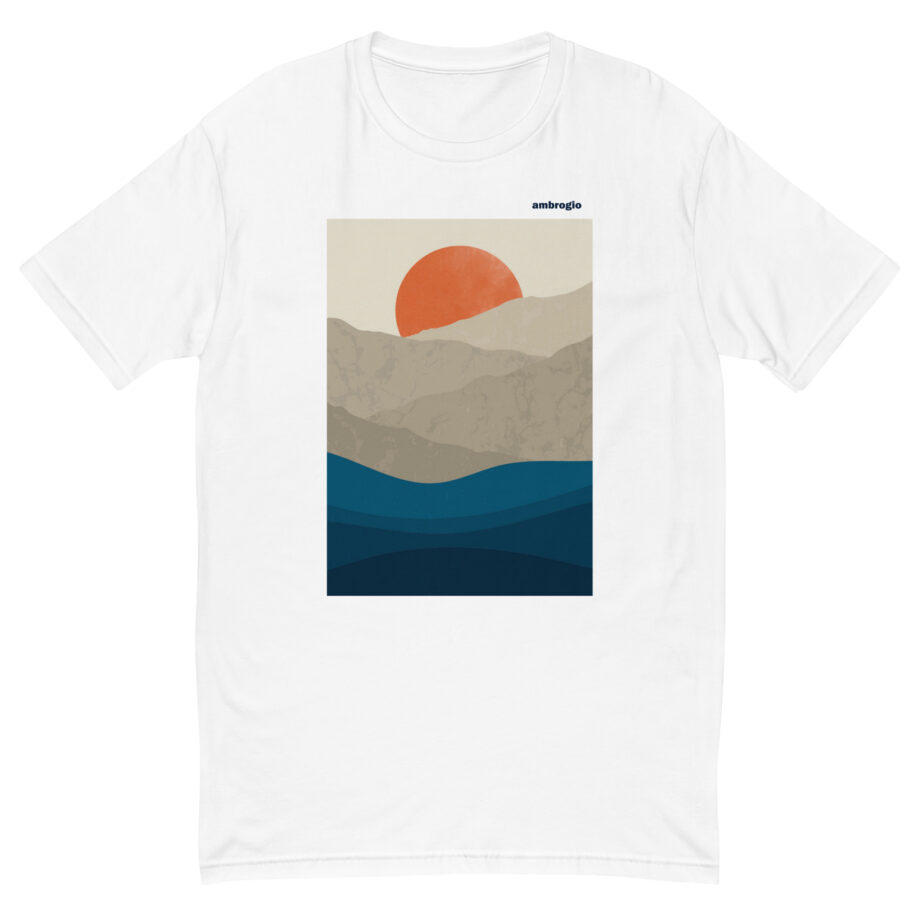 Rising sun men fitted t-shirt