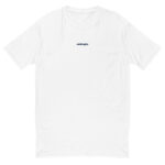 Centered blue logo men fitted t-shirt