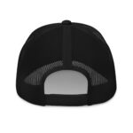 Black logo trucker hat embroidered