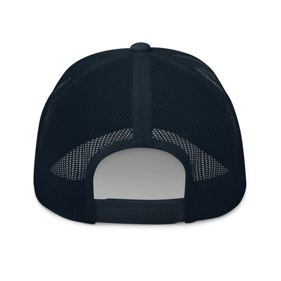 Black “a” trucker hat embroidered