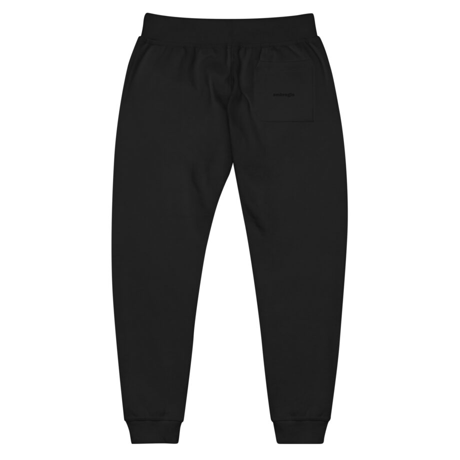 Black logo unisex fleece sweatpants