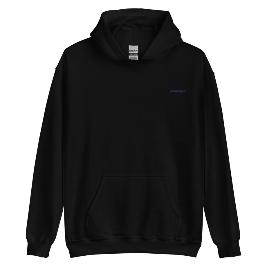 Blue logo unisex hoodie embroidered