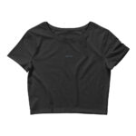 Centered blue logo women crop top
