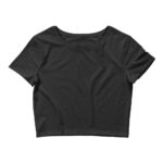 Black logo women crop top embroidered