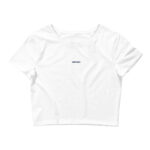 Centered blue logo women crop top