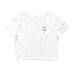 Moustache glasses women crop top