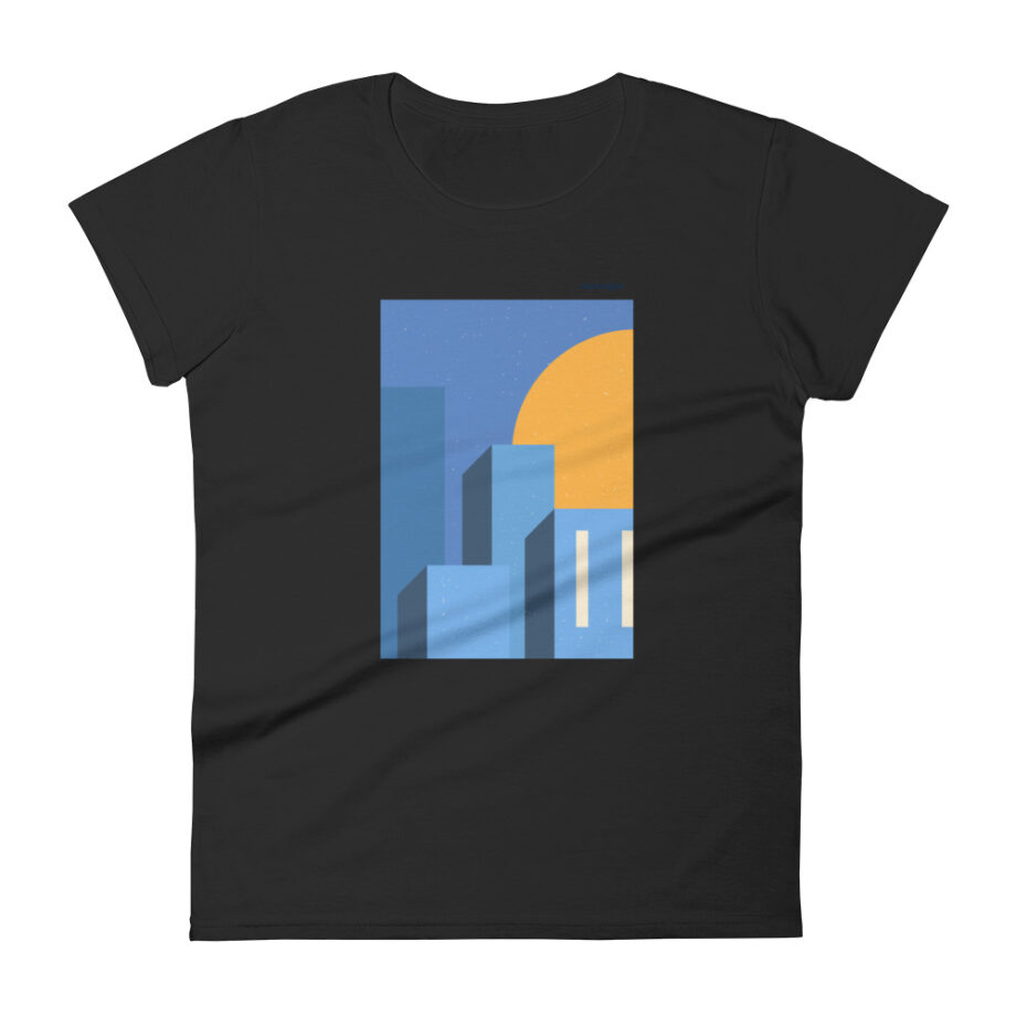 Abstract city 2 women fitted t-shirt