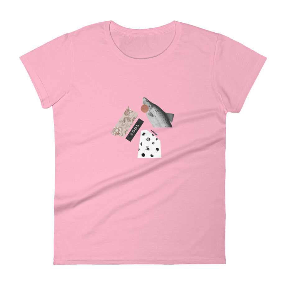 Cool fish women fitted t-shirt