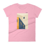 Abstract city women fitted t-shirt