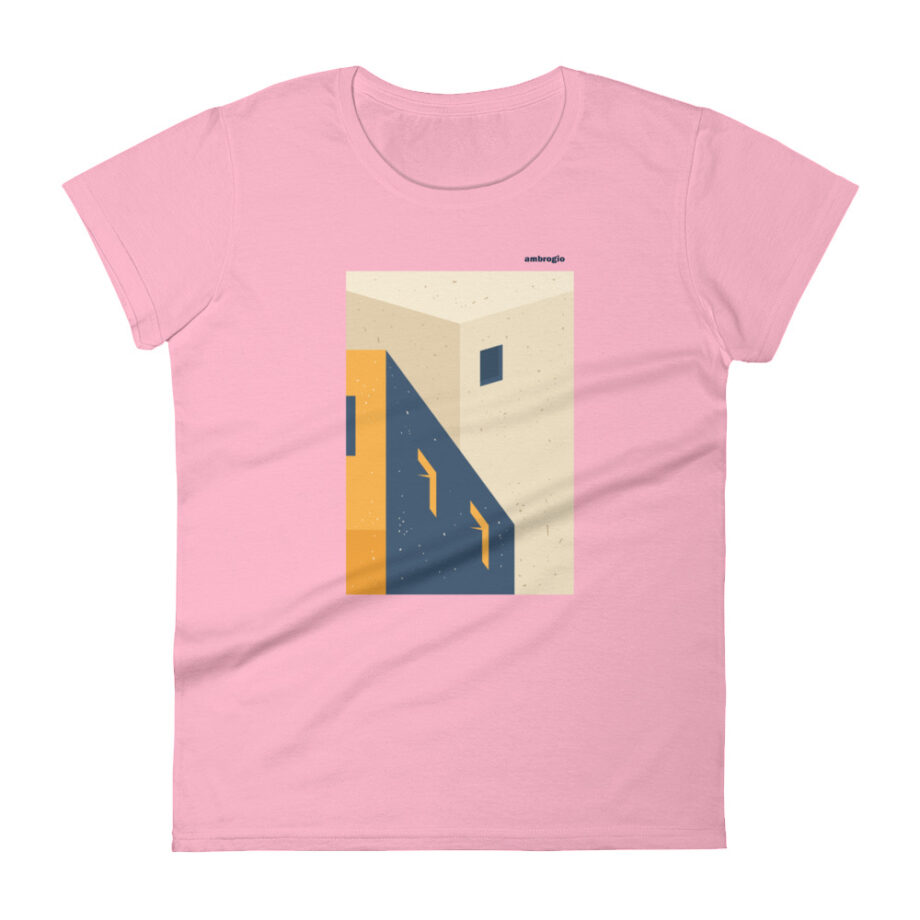 Abstract city women fitted t-shirt