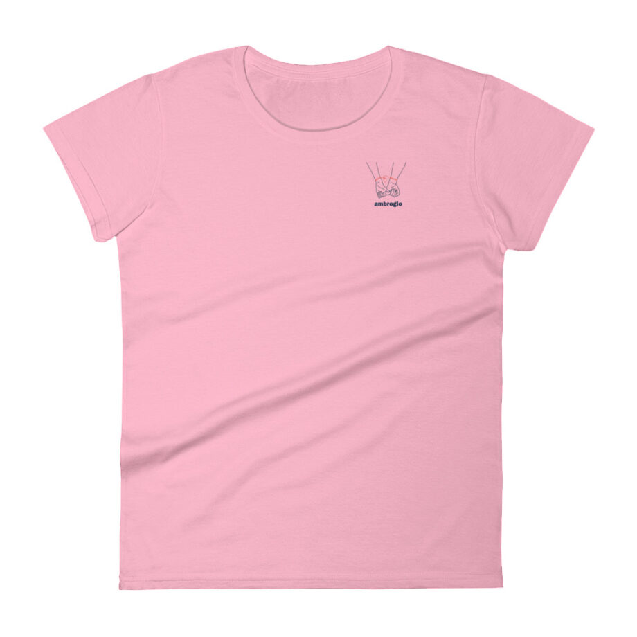 Tied hands women fitted t-shirt