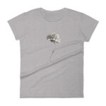 Grey flower women fitted t-shirt