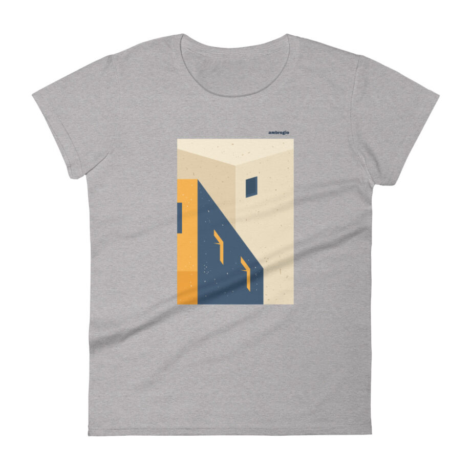 Abstract city women fitted t-shirt