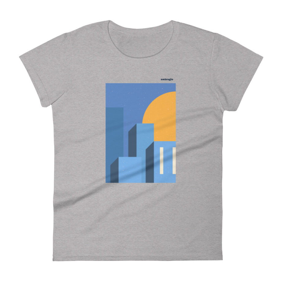 Abstract city 2 women fitted t-shirt