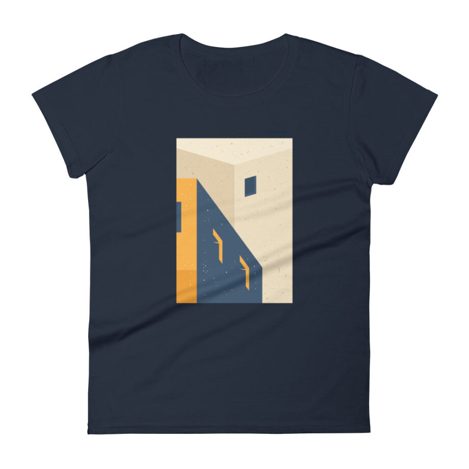 Abstract city women fitted t-shirt