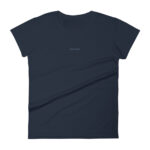 Centered blue logo women fitted t-shirt