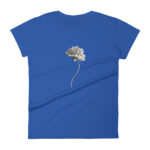 Grey flower women fitted t-shirt