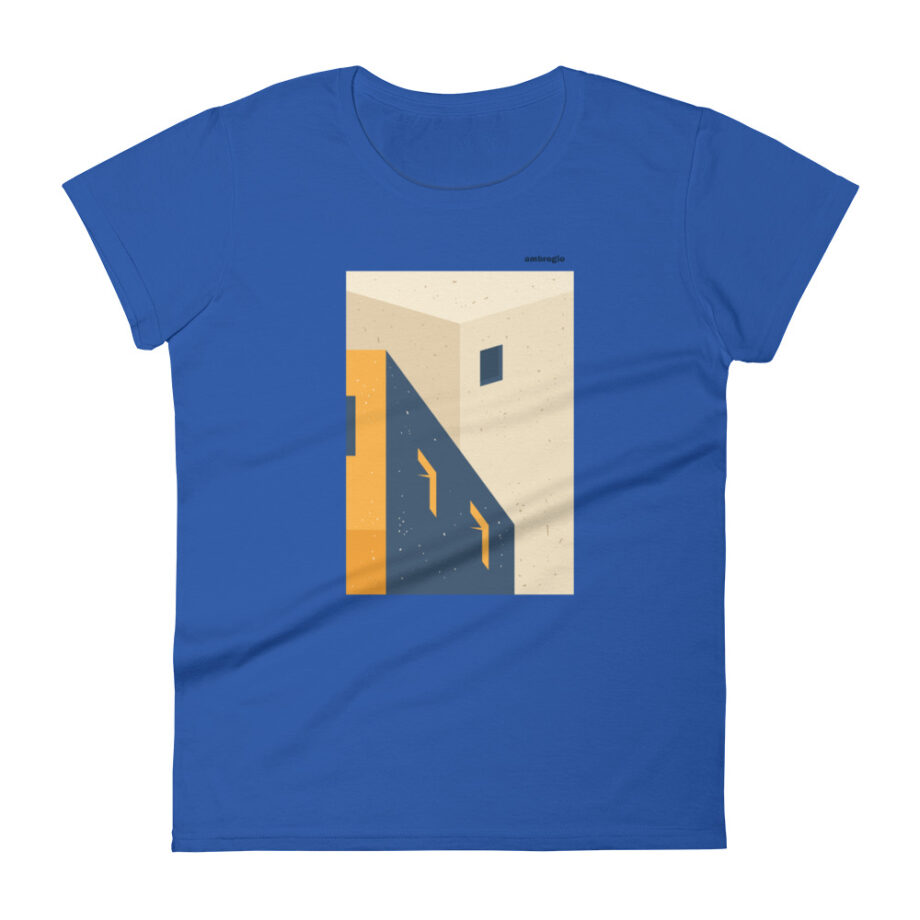 Abstract city women fitted t-shirt