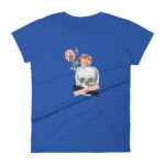 Vintage head & flowers women fitted t-shirt
