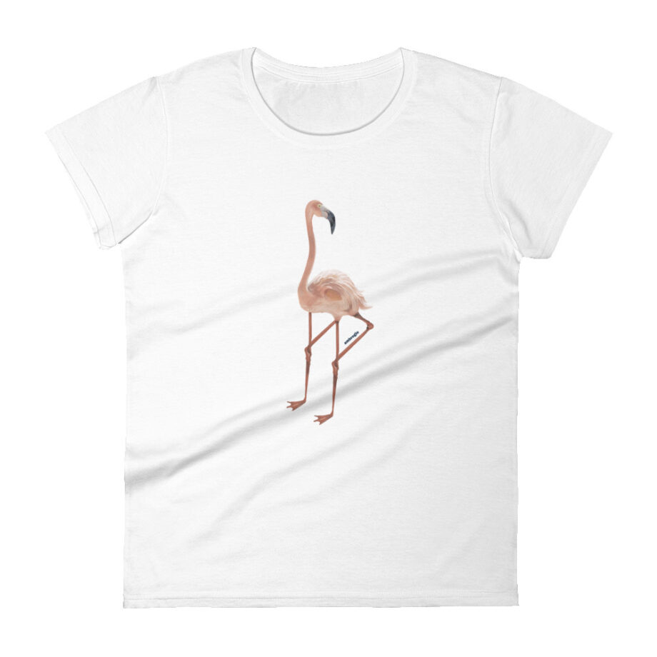 Flamingo women fitted t-shirt