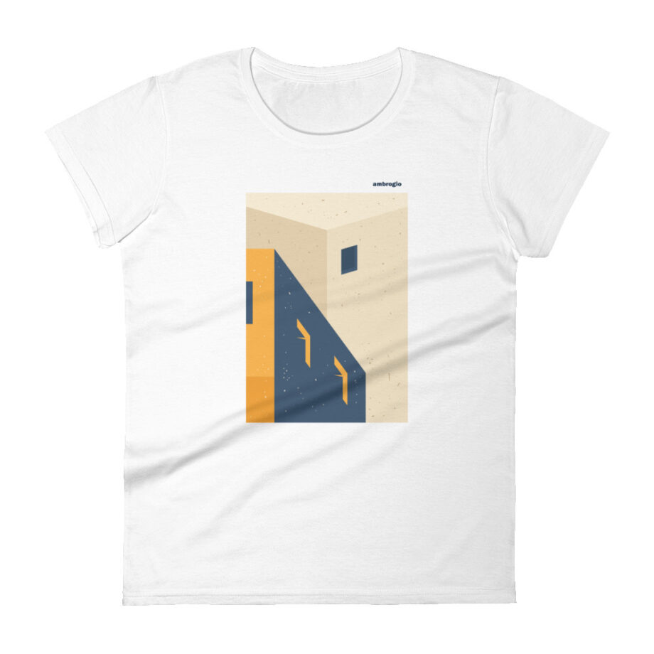 Abstract city women fitted t-shirt