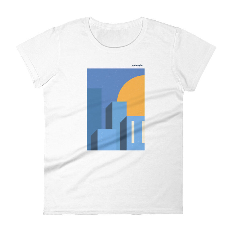 Abstract city 2 women fitted t-shirt