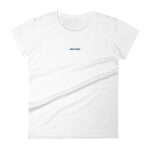 Centered blue logo women fitted t-shirt