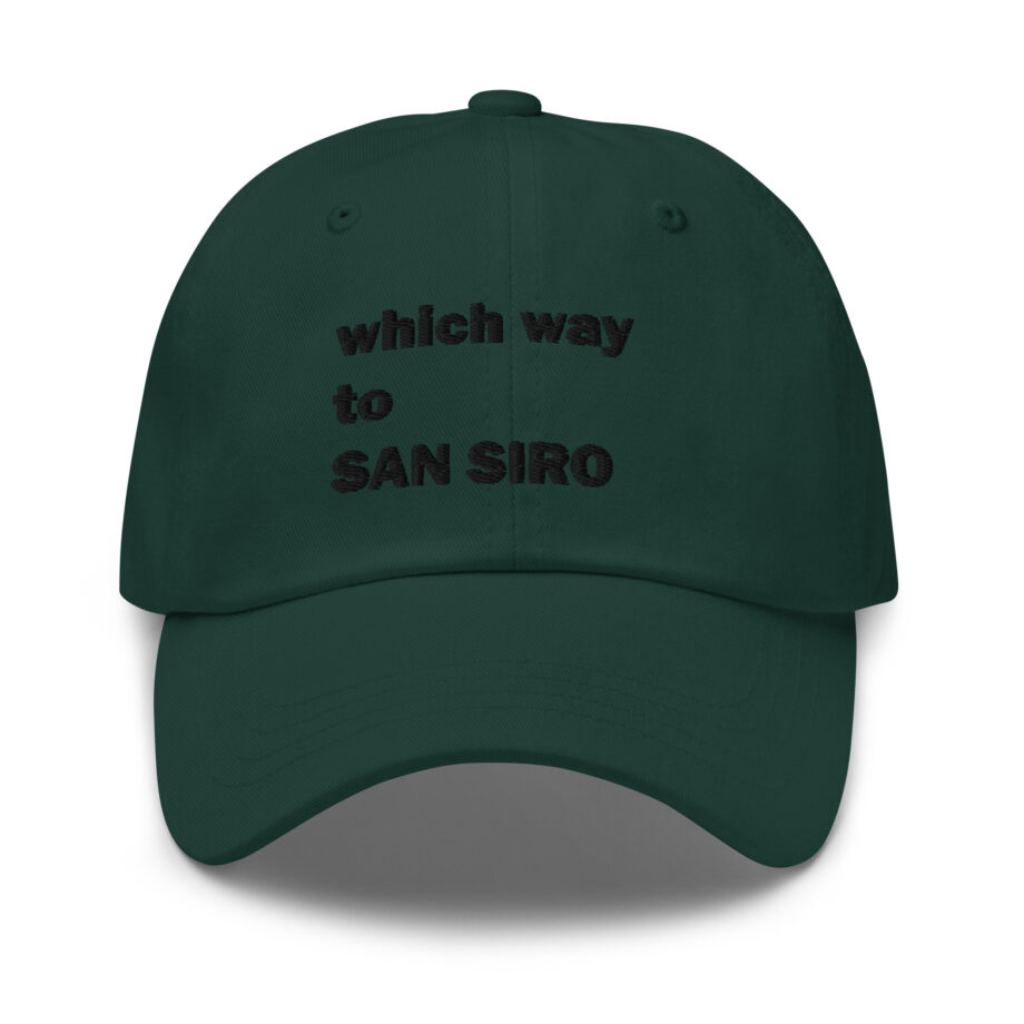 Which way to SAN SIRO dad hat embroidered